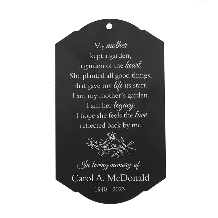 Personalized "Mother's Garden" Memorial Garden Stake