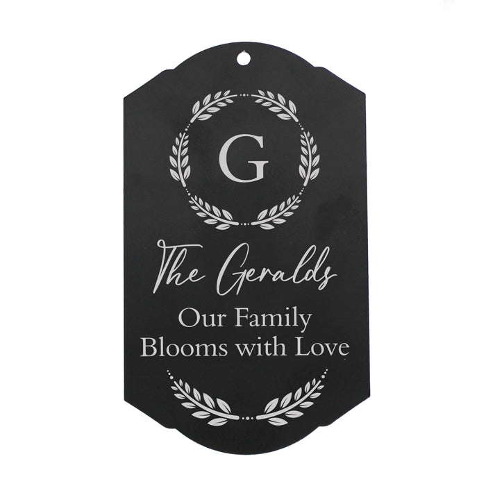 Personalized "Our Family Blooms in Love" Garden Stake