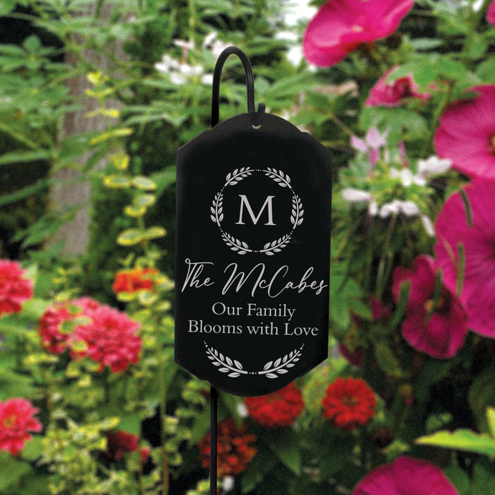 Personalized "Our Family Blooms in Love" Garden Stake