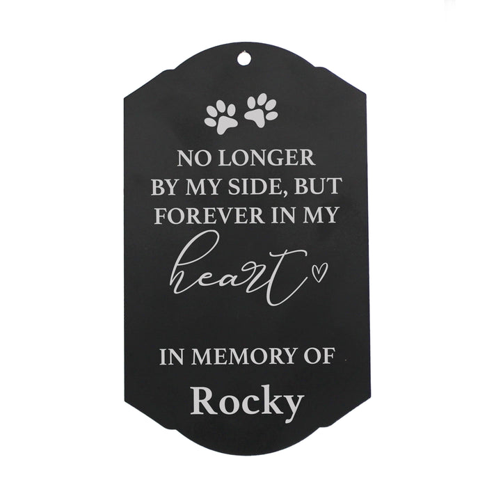 Personalized "No Longer By My Side..." Pet Memorial Garden Stake