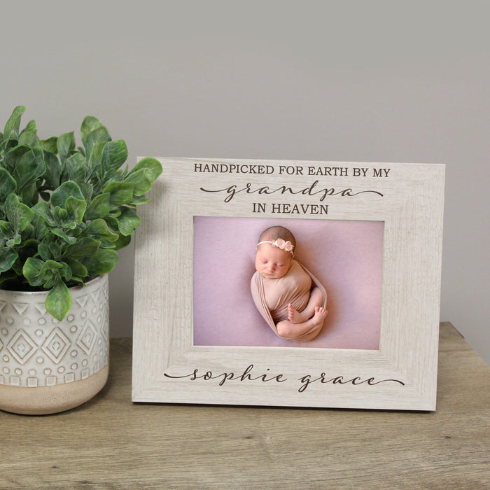 Personalized "Handpicked for Earth" Baby Picture Frame