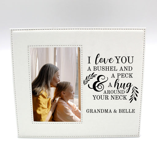 White Personalized "I Love You a Bushel and a Peck..." Picture Frame