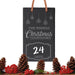 Personalized Christmas countdown chalk slate wall sign.