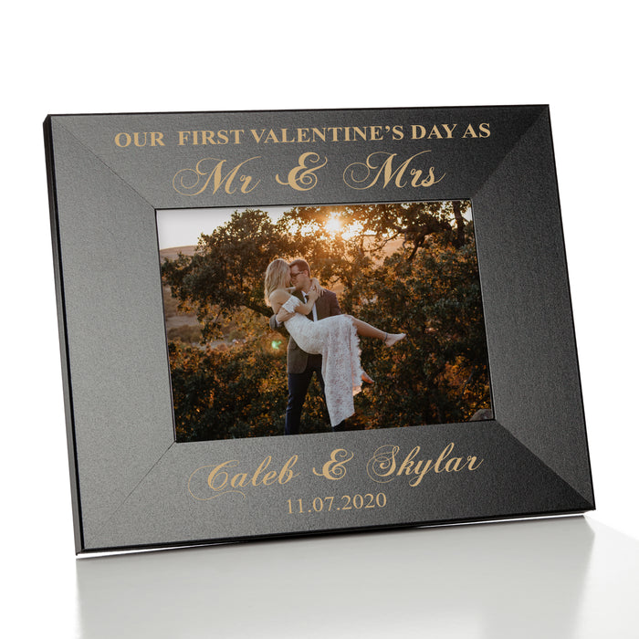 Personalized "Our First Valentine's Day as Mr & Mrs" Picture Frame