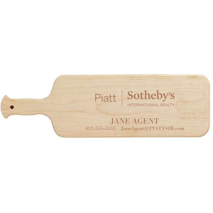 Piatt Sotheby’s Our New Home Maple Paddle Cutting Board