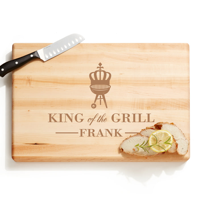 Personalized "King of the Grill" Cutting Board