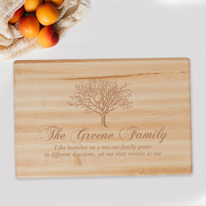 Personalized Family Tree Cutting Board in Maple