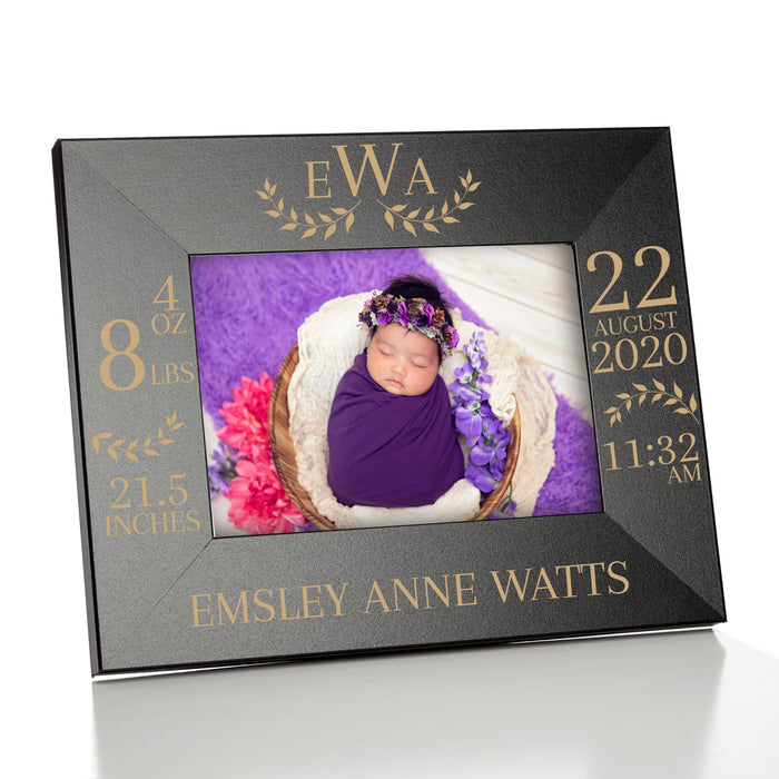 Personalized Baby Stats Picture Frame