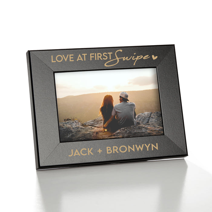 Personalized "Love at First Swipe" Picture Frame