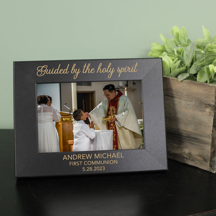 Personalized "Guided By The Holy Spirit" First Holy Communion Picture Frame