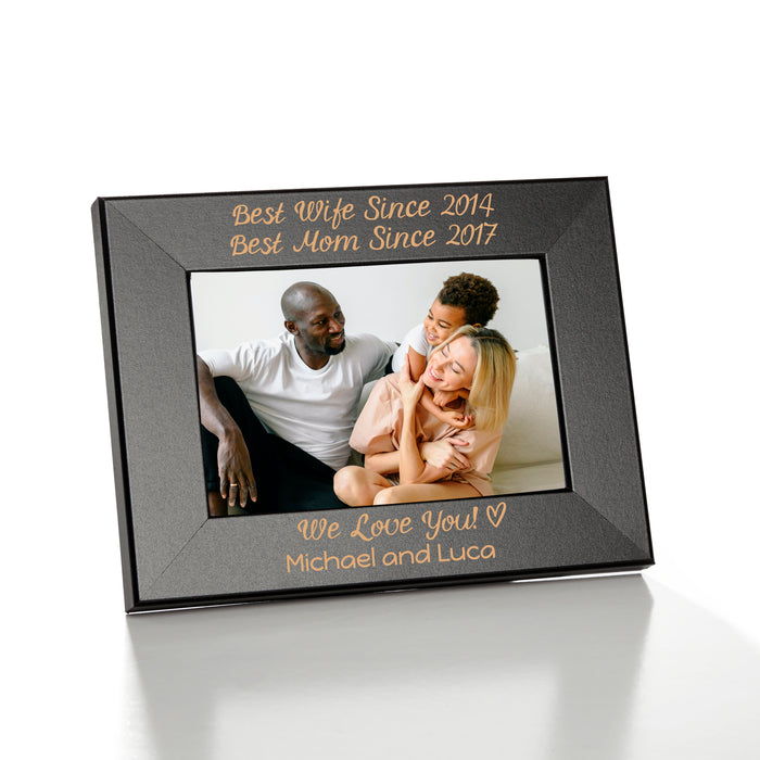 Personalized Best Wife and Best Mom Picture Frame