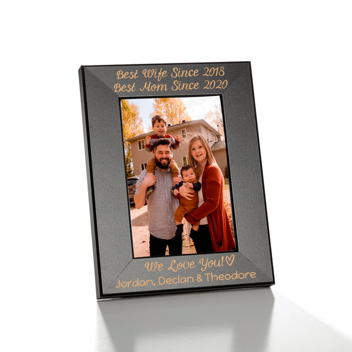 Personalized Best Wife and Best Mom Picture Frame