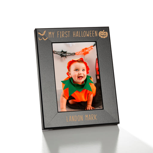 Babys my first halloween picture frame personalized with babys name