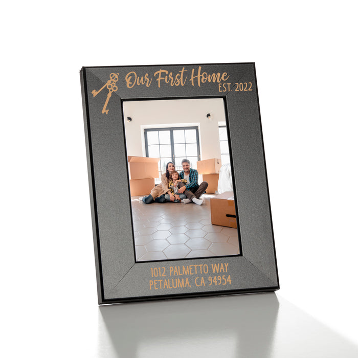 Our first home personalized housewarming picture frame.