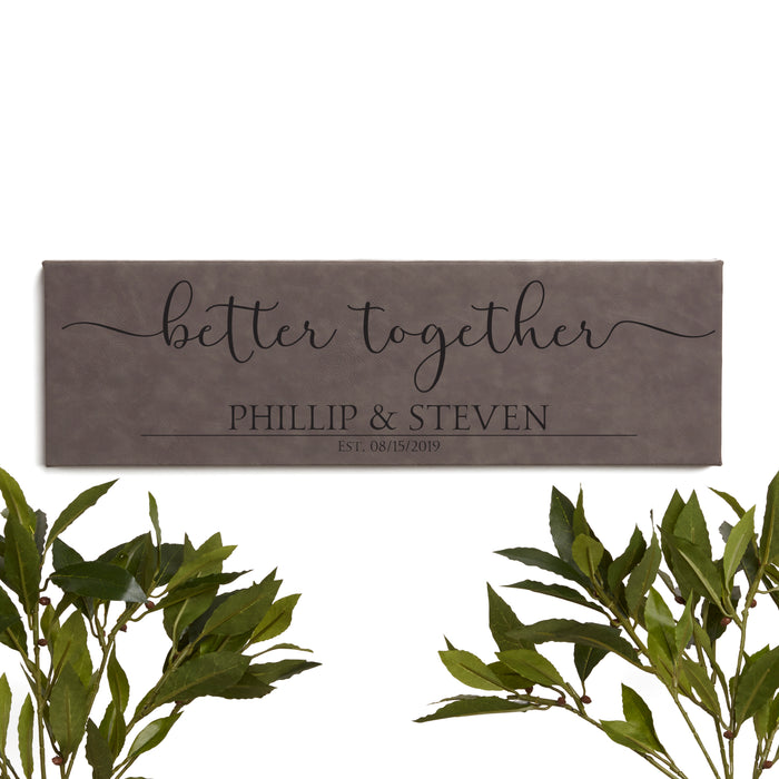 Personalized "Better Together" Wall Sign
