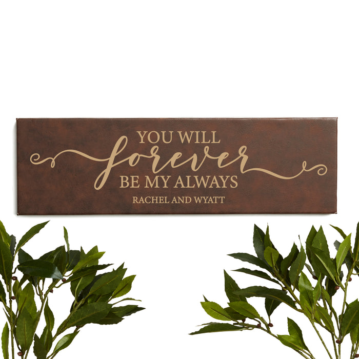 Personalized Forever Always Wall Sign
