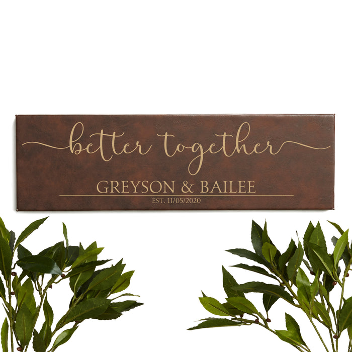 Personalized "Better Together" Wall Sign