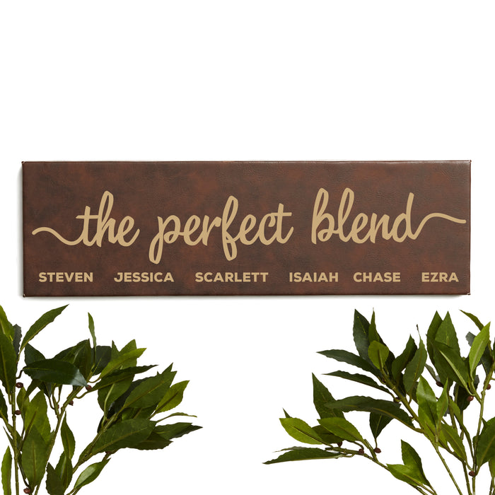 Personalized "The Perfect Blend" Wall Sign