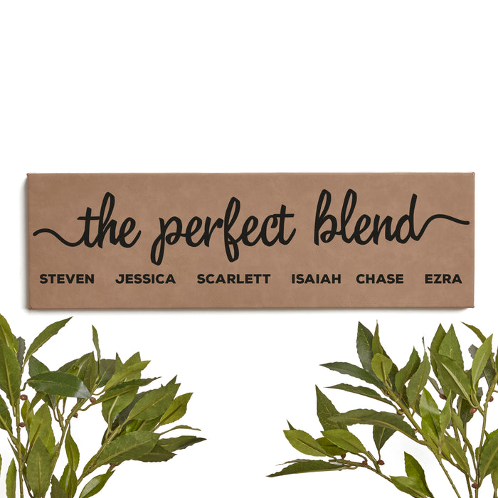 Personalized "The Perfect Blend" Wall Sign