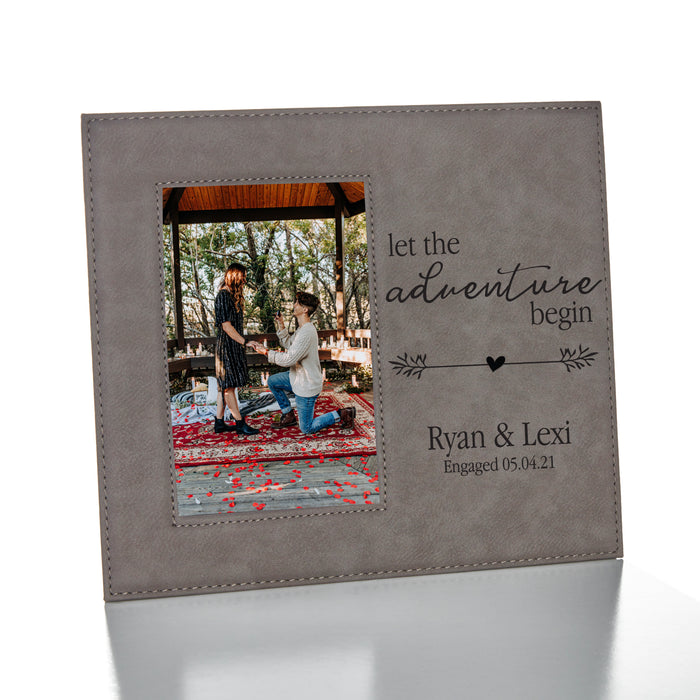 Grey Engagement Picture Frame
