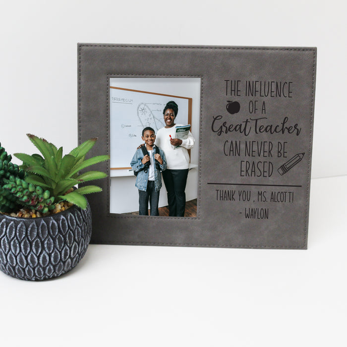Personalized "The Influence of a Great Teacher..." Picture Frame