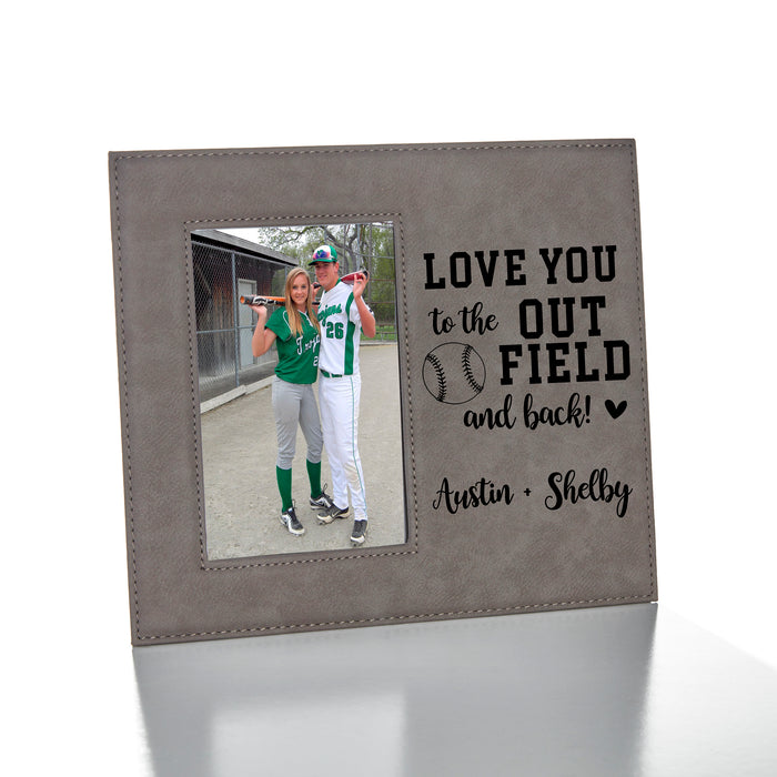 Personalized "Love You to the Outfield and Back" Baseball Picture Frame