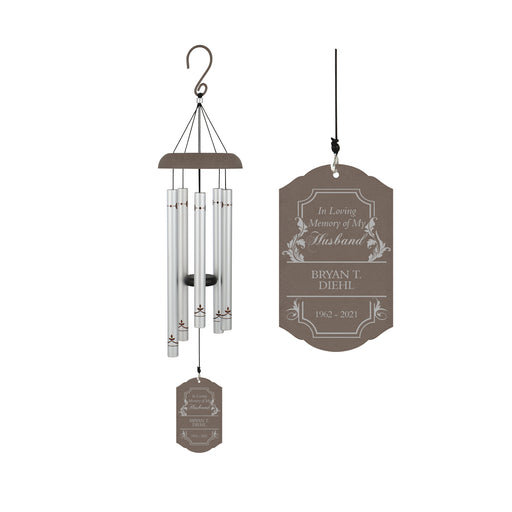 Personalized husband memorial wind chime