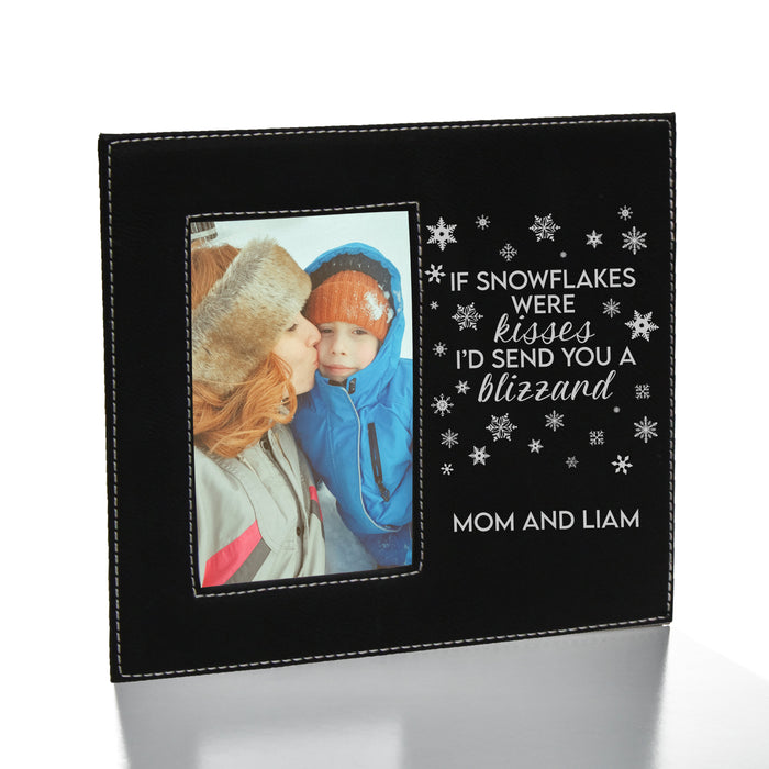 Personalized Snowflake Kisses Picture Frame