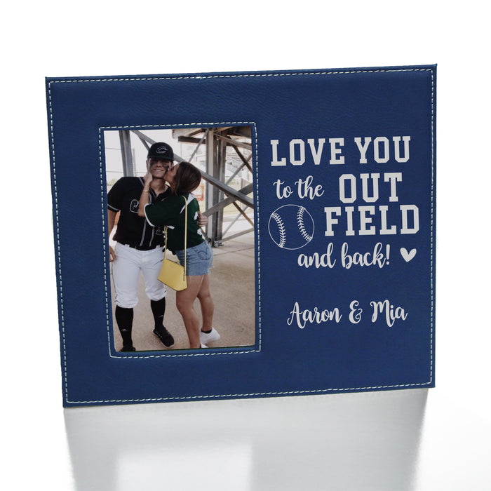 Personalized "Love You to the Outfield and Back" Baseball Picture Frame