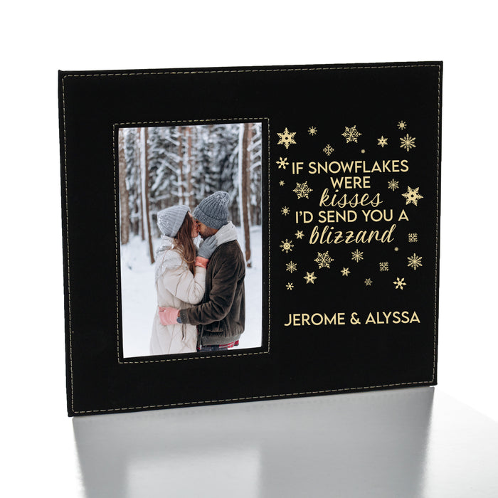 engraved if snowflakes were kisses i'd send you a blizzard picture frame