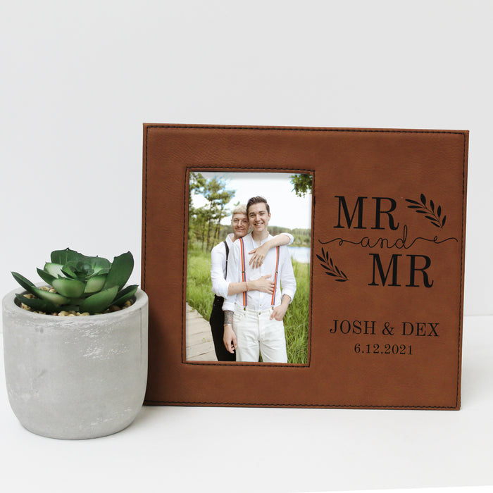 Personalized "Mr & Mr" Gay Wedding Picture Frame