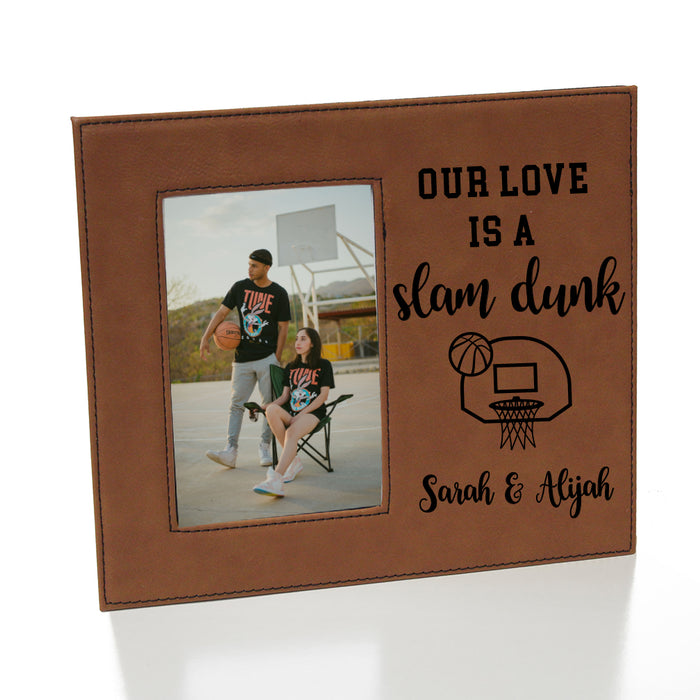 Personalized "Our Love is a Slam Dunk" Basketball Picture Frame