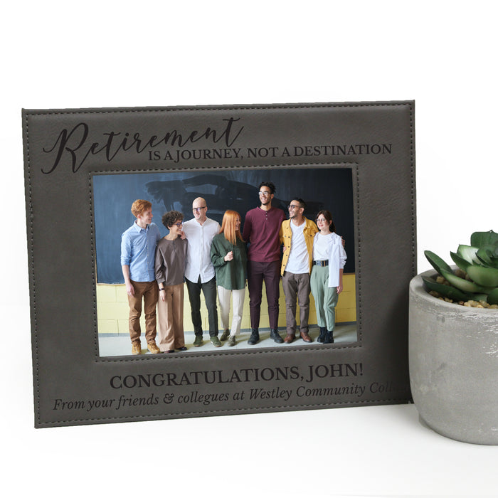 Personalized "Retirement is a Journey" Picture Frame