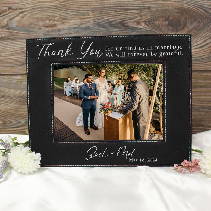 Personalized Wedding Officiant Thank You Picture Frame