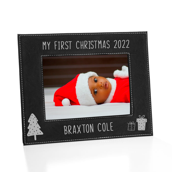 my first christmas 2022 baby picture frame