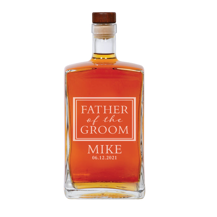 Personalized "Father of the Groom" Decanter