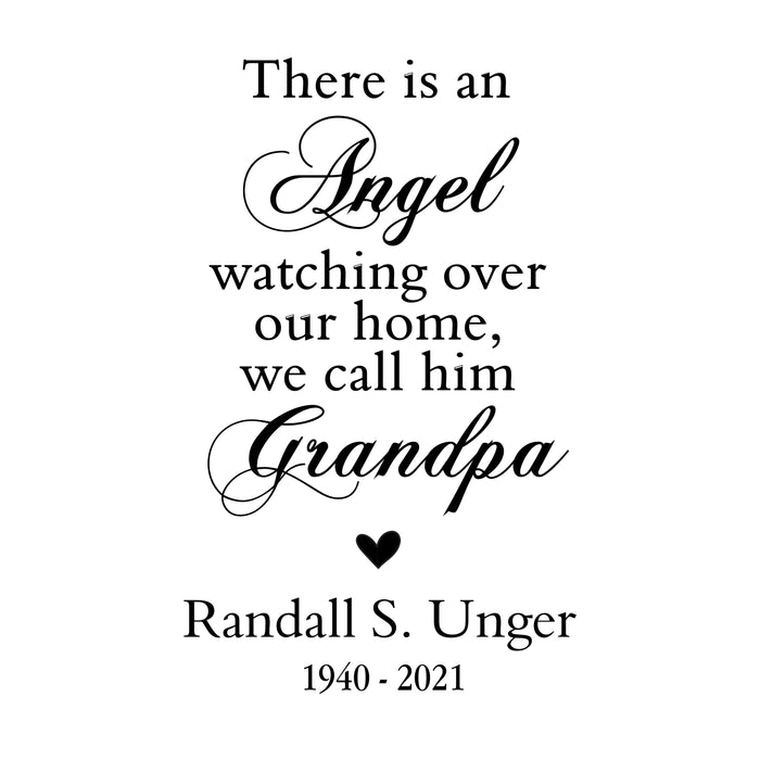 Personalized Grandpa Angel Lantern