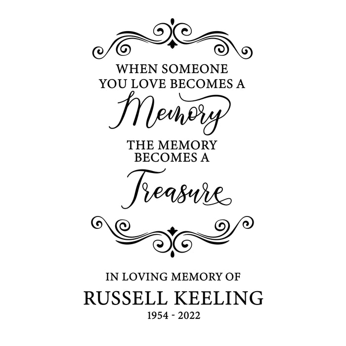 Personalized "When Someone You Love Becomes a Memory..." Memorial Lantern