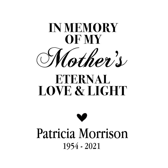 Personalized Mother Memorial Lantern