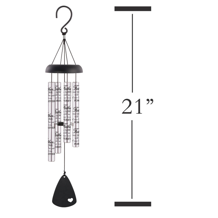 Personalized "Dad Not a Day Goes By..." Memorial Wind Chime - 21" Silver