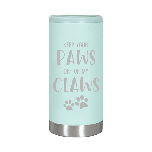 Keep your paws off my claws funny can cooler for dog lovers and seltzer lovers this summer.