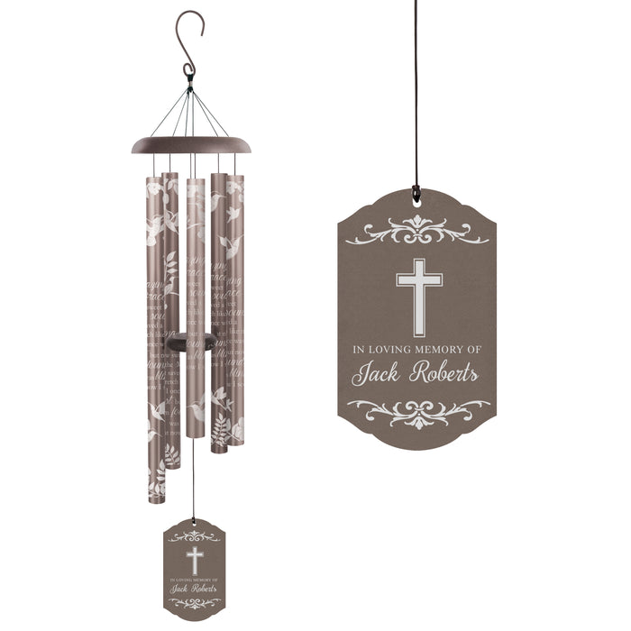 Personalized Amazing Grace Religious wind chime