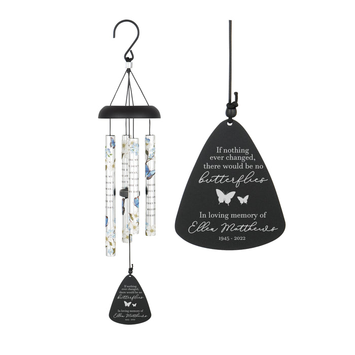 Personalized "If Nothing Ever Changed, There'd Be No Butterflies" Memorial Wind Chime