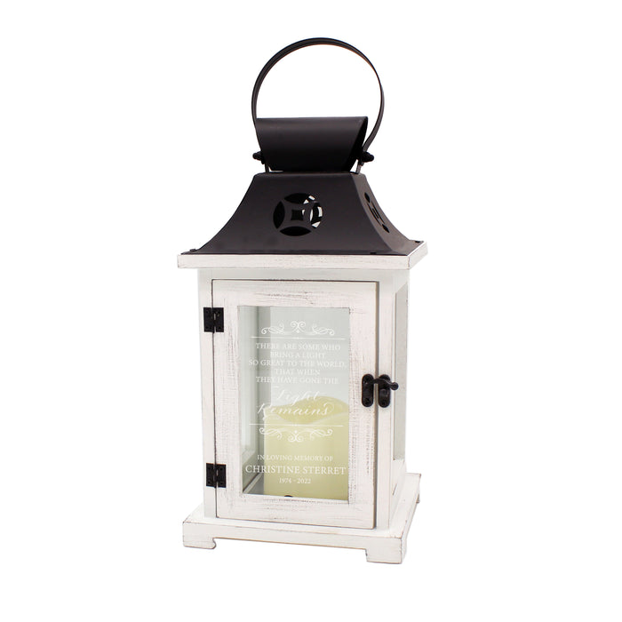 Funeral candle lantern personalized