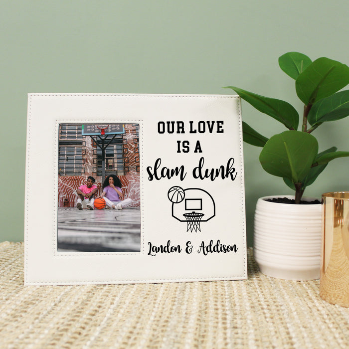 Personalized "Our Love is a Slam Dunk" Basketball Picture Frame