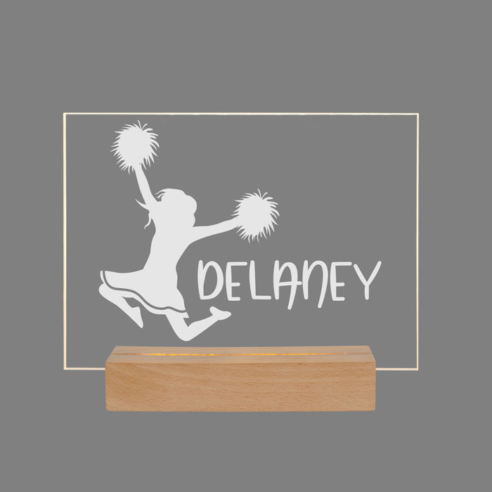 Personalized cheer squad LED night light