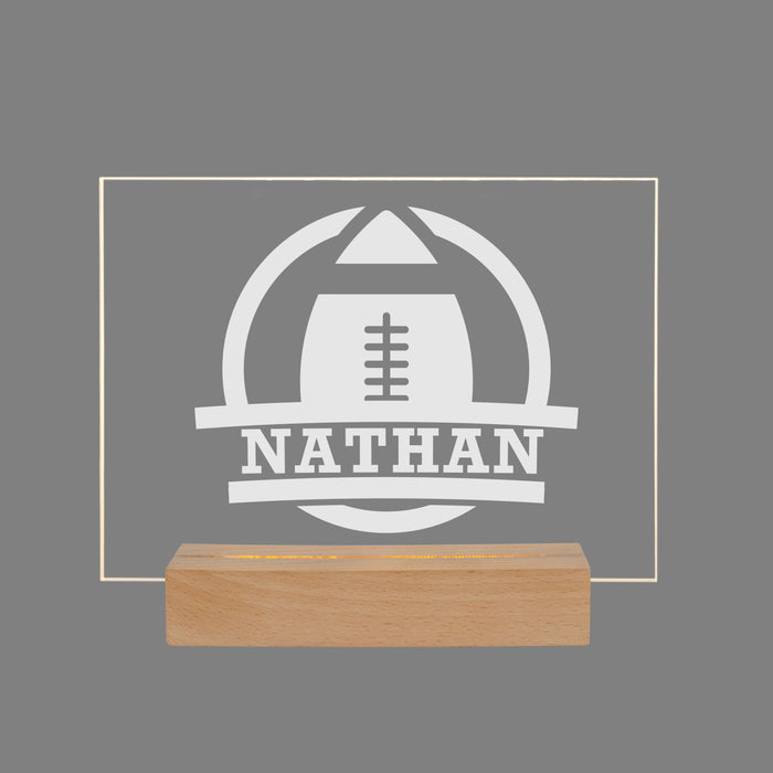 Personalized football LED light