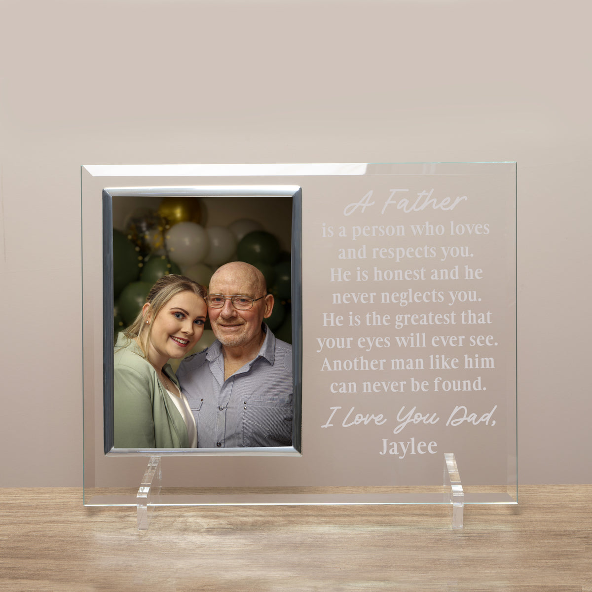 Personalized Father Poem Glass Picture Frame — 28 Collective