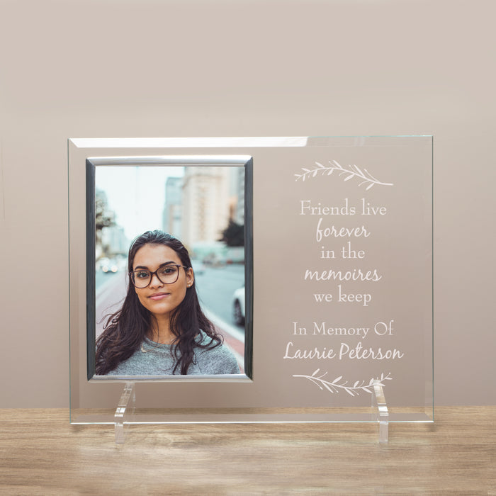 Personalized Friend Memorial Glass Picture Frame