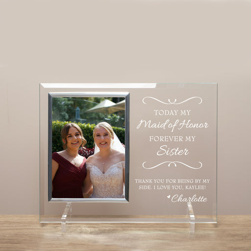 Personalized sister maid of honor picture frame